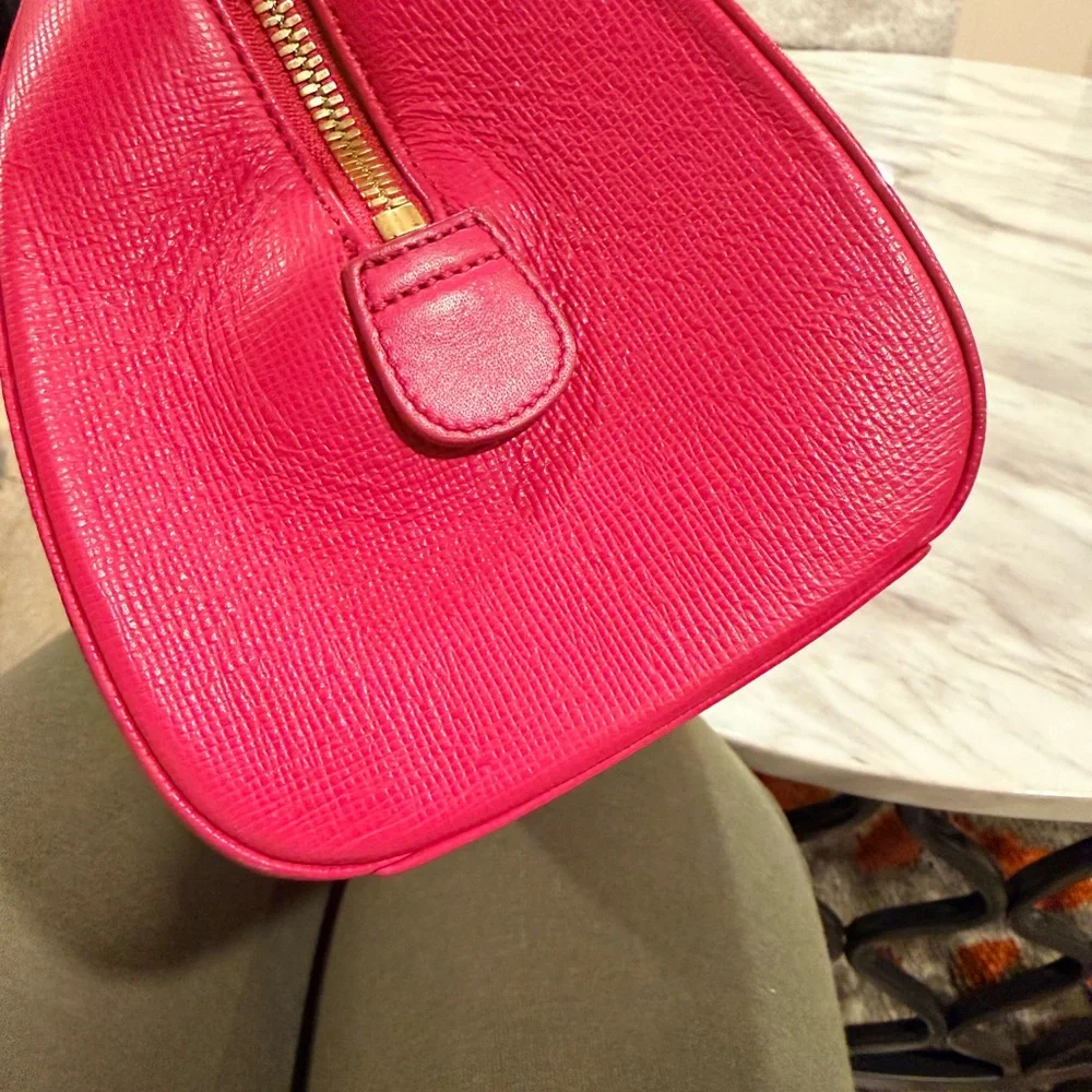 MCM Hot Pink Leather Dome Satchel with Matching Wallet - Picture 9 of 16